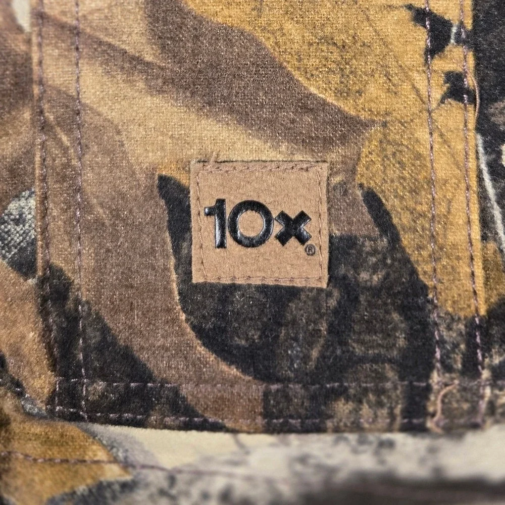 10x Realtree Hardwoods Camo Bib Overalls Mens 42 Regular Hunting Cotton